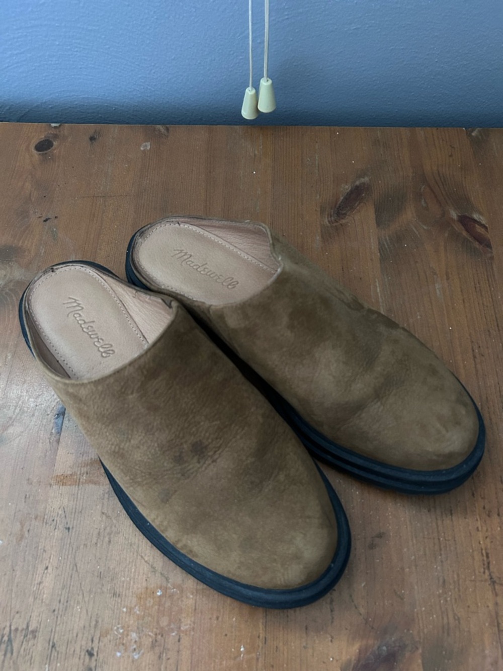 Madewell brown suede mule clogs